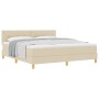 Cama con Box Spring con Colchón Crema 180x200 cm Tela de , Camas y somieres - Ref: Foro24-3338942, Precio: 581,99 €, Descuent...