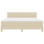 Cama con Box Spring con Colchón Crema 180x200 cm Tela de , Camas y somieres - Ref: Foro24-3338942, Precio: 581,99 €, Descuent...