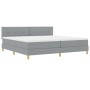 Cama con Box Spring con Colchón Gris Claro 200x200 cm Tela de , Camas y somieres - Ref: Foro24-3338944, Precio: 593,53 €, Des...