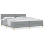 Cama con Box Spring con Colchón Gris Claro 200x200 cm Tela de , Camas y somieres - Ref: Foro24-3338944, Precio: 593,53 €, Des...