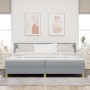 Cama con Box Spring con Colchón Gris Claro 200x200 cm Tela de , Camas y somieres - Ref: Foro24-3338944, Precio: 593,53 €, Des...