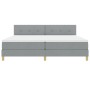 Cama con Box Spring con Colchón Gris Claro 200x200 cm Tela de , Camas y somieres - Ref: Foro24-3338944, Precio: 593,53 €, Des...
