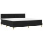 Cama con Muelles y Colchón Negra 200x200 cm Tela de , Camas y somieres - Ref: Foro24-3338946, Precio: 594,11 €, Descuento: %