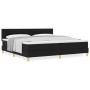 Cama con Muelles y Colchón Negra 200x200 cm Tela de , Camas y somieres - Ref: Foro24-3338946, Precio: 594,11 €, Descuento: %