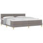 Cama Box Spring con Colchón Taupe 200x200 cm Tela de , Camas y somieres - Ref: Foro24-3338948, Precio: 628,05 €, Descuento: %