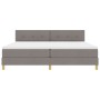Cama Box Spring con Colchón Taupe 200x200 cm Tela de , Camas y somieres - Ref: Foro24-3338948, Precio: 628,05 €, Descuento: %