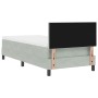 Cama con Somier con Colchón Gris Claro 90x200 cm Terciopelo de , Camas y somieres - Ref: Foro24-3339146, Precio: 291,59 €, De...