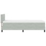Cama con Somier con Colchón Gris Claro 100x200 cm Terciopelo de , Camas y somieres - Ref: Foro24-3339152, Precio: 313,32 €, D...