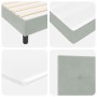 Cama con Somier con Colchón Gris Claro 100x200 cm Terciopelo de , Camas y somieres - Ref: Foro24-3339152, Precio: 313,32 €, D...