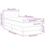 Cama con Somier con Colchón Gris Claro 100x200 cm Terciopelo de , Camas y somieres - Ref: Foro24-3339152, Precio: 313,32 €, D...