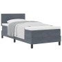 Cama con sommier y colchón Gris Oscuro 100x200 cm Terciopelo de , Camas y somieres - Ref: Foro24-3339153, Precio: 314,18 €, D...