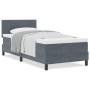 Cama con sommier y colchón Gris Oscuro 100x200 cm Terciopelo de , Camas y somieres - Ref: Foro24-3339153, Precio: 314,18 €, D...