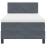 Cama con sommier y colchón Gris Oscuro 100x200 cm Terciopelo de , Camas y somieres - Ref: Foro24-3339153, Precio: 314,18 €, D...