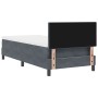 Cama con sommier y colchón Gris Oscuro 100x200 cm Terciopelo de , Camas y somieres - Ref: Foro24-3339153, Precio: 314,18 €, D...