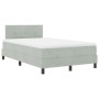Cama con somier y colchón Gris Claro 120x200 cm Terciopelo de , Camas y somieres - Ref: Foro24-3339164, Precio: 386,33 €, Des...