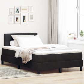 Cama con Box Spring y Colchón Negro 120x200 cm Terciopelo de , Camas y somieres - Ref: Foro24-3339166, Precio: 372,30 €, Desc...