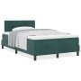 Cama Box Spring con Colchón Verde Oscuro 120x200 cm Terciopelo de , Camas y somieres - Ref: Foro24-3339167, Precio: 385,77 €,...