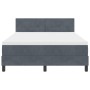 Cama Box Spring con Colchón Gris Oscuro 140x200 cm Terciopelo de , Camas y somieres - Ref: Foro24-3339177, Precio: 427,06 €, ...
