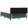 Cama Box Spring con colchón Verde Oscuro 140x200 cm Terciopelo de , Camas y somieres - Ref: Foro24-3339179, Precio: 442,87 €,...
