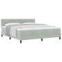 Cama con somier y colchón Gris Claro Super King Terciopelo de , Camas y somieres - Ref: Foro24-3339188, Precio: 531,03 €, Des...