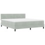Cama con somier y colchón Gris Claro Super King Terciopelo de , Camas y somieres - Ref: Foro24-3339188, Precio: 531,03 €, Des...