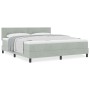 Cama con somier y colchón Gris Claro Super King Terciopelo de , Camas y somieres - Ref: Foro24-3339188, Precio: 531,03 €, Des...