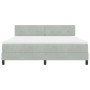 Cama con somier y colchón Gris Claro Super King Terciopelo de , Camas y somieres - Ref: Foro24-3339188, Precio: 531,03 €, Des...