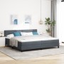 Cama con Box Spring y Colchón Gris Oscuro 200x200 cm Terciopelo de , Camas y somieres - Ref: Foro24-3339195, Precio: 555,87 €...