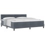 Cama con Box Spring y Colchón Gris Oscuro 200x200 cm Terciopelo de , Camas y somieres - Ref: Foro24-3339195, Precio: 555,87 €...
