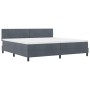 Cama con Box Spring y Colchón Gris Oscuro 200x200 cm Terciopelo de , Camas y somieres - Ref: Foro24-3339195, Precio: 555,87 €...