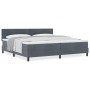 Cama con Box Spring y Colchón Gris Oscuro 200x200 cm Terciopelo de , Camas y somieres - Ref: Foro24-3339195, Precio: 555,87 €...