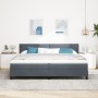 Cama con Box Spring y Colchón Gris Oscuro 200x200 cm Terciopelo de , Camas y somieres - Ref: Foro24-3339195, Precio: 555,87 €...