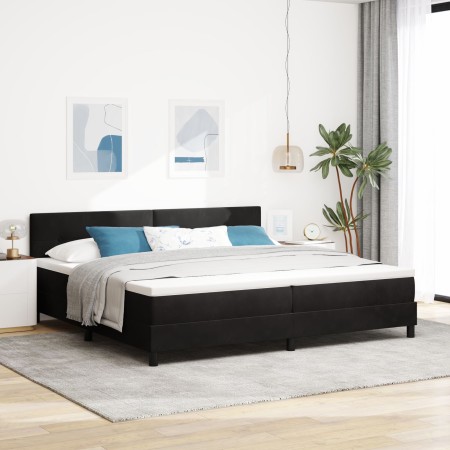 Cama Box Spring con Colchón Negro 200x200 cm Terciopelo de , Camas y somieres - Ref: Foro24-3339196, Precio: 575,06 €, Descue...