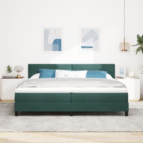 Cama Box Spring con Colchón Verde Oscuro 200x200 cm Terciopelo de , Camas y somieres - Ref: Foro24-3339197, Precio: 598,22 €,...