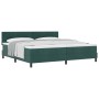 Cama Box Spring con Colchón Verde Oscuro 200x200 cm Terciopelo de , Camas y somieres - Ref: Foro24-3339197, Precio: 598,22 €,...