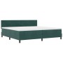 Cama Box Spring con Colchón Verde Oscuro 200x200 cm Terciopelo de , Camas y somieres - Ref: Foro24-3339197, Precio: 598,22 €,...