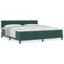 Cama Box Spring con Colchón Verde Oscuro 200x200 cm Terciopelo de , Camas y somieres - Ref: Foro24-3339197, Precio: 598,22 €,...