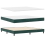 Cama Box Spring con Colchón Verde Oscuro 200x200 cm Terciopelo de , Camas y somieres - Ref: Foro24-3339197, Precio: 598,22 €,...