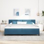 Cama con somier con colchón azul oscuro 200x200 cm terciopelo de , Camas y somieres - Ref: Foro24-3339198, Precio: 576,37 €, ...