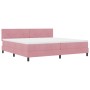 Cama con Somier y Colchón Rosa 200x200 cm Terciopelo de , Camas y somieres - Ref: Foro24-3339199, Precio: 546,30 €, Descuento: %