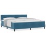 Cama con somier con colchón azul oscuro 200x200 cm terciopelo de , Camas y somieres - Ref: Foro24-3339198, Precio: 576,37 €, ...