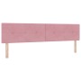 Cama con Somier y Colchón Rosa 200x200 cm Terciopelo de , Camas y somieres - Ref: Foro24-3339199, Precio: 546,30 €, Descuento: %