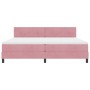 Cama con Somier y Colchón Rosa 200x200 cm Terciopelo de , Camas y somieres - Ref: Foro24-3339199, Precio: 546,30 €, Descuento: %