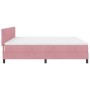 Cama con Somier y Colchón Rosa 200x200 cm Terciopelo de , Camas y somieres - Ref: Foro24-3339199, Precio: 546,30 €, Descuento: %