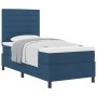 Cama de base de resortes con colchón azul 90 x 200 cm tela de , Camas y somieres - Ref: Foro24-3339286, Precio: 352,35 €, Des...