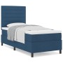 Cama de base de resortes con colchón azul 90 x 200 cm tela de , Camas y somieres - Ref: Foro24-3339286, Precio: 352,35 €, Des...