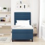Cama de base de resortes con colchón azul 90 x 200 cm tela de , Camas y somieres - Ref: Foro24-3339286, Precio: 352,35 €, Des...