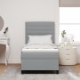 Cama con Base de Resortes y Colchón Gris Claro 100x200 cm Tela de , Camas y somieres - Ref: Foro24-3339287, Precio: 351,38 €,...