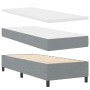 Cama con Base de Resortes y Colchón Gris Claro 100x200 cm Tela de , Camas y somieres - Ref: Foro24-3339287, Precio: 351,38 €,...