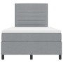 Cama con Base de Resorte con Colchón Gris Claro 120x200 cm Tela de , Camas y somieres - Ref: Foro24-3339301, Precio: 426,08 €...